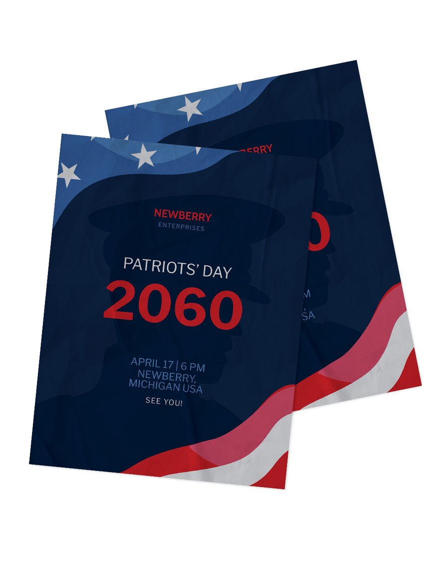 Patriots' Day Mockup Flyer in Illustrator, PNG, JPEG, PSD, SVG, EPS, Word, Publisher, Google Docs - Download | Template.net Patriots' Day Mockup Flyer in Illustrator, PNG, JPEG, PSD, SVG, EPS, Word, Publisher, Google Docs - Download | Template.net