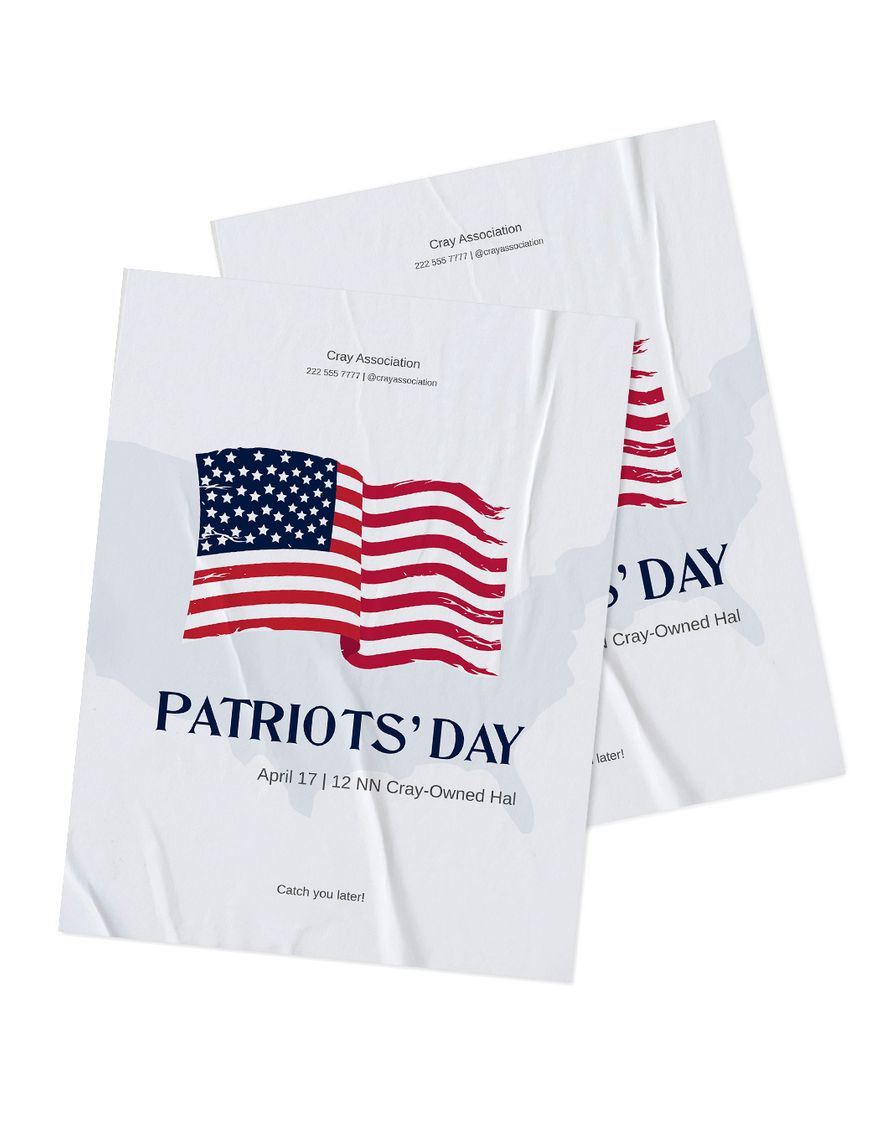 Creative Patriots' Day Flyer Creative Patriots' Day Flyer