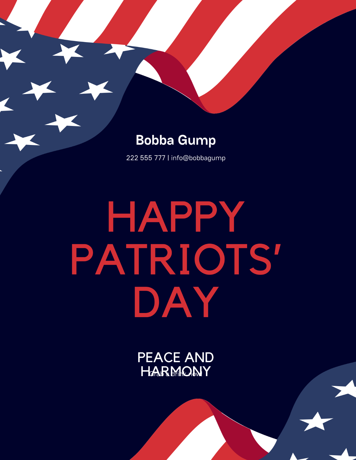 Free Happy Patriots' Day Flyer Template to Edit Online Free Happy Patriots' Day Flyer Template to Edit Online