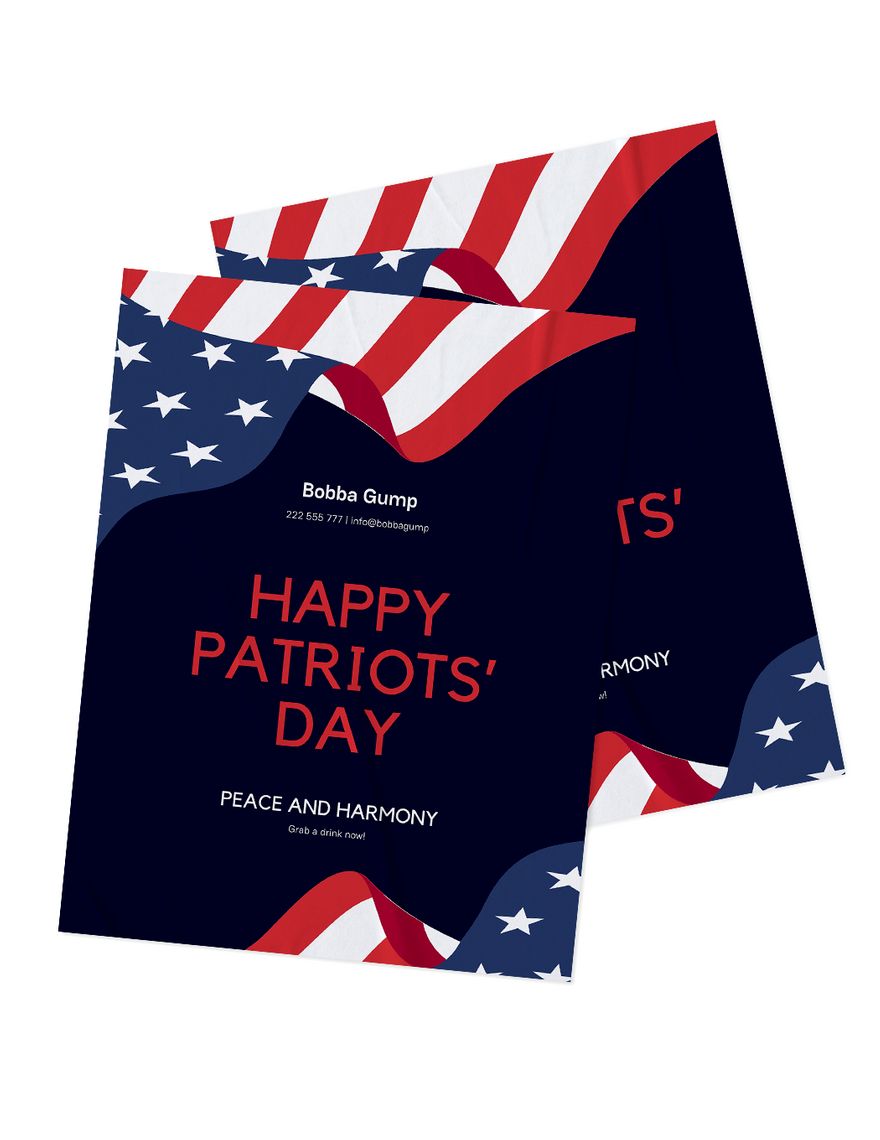 Happy Patriots' Day Flyer in Illustrator, PSD, JPEG, PNG, SVG, EPS, Word - Download | Template.net Happy Patriots' Day Flyer in Illustrator, PSD, JPEG, PNG, SVG, EPS, Word - Download | Template.net