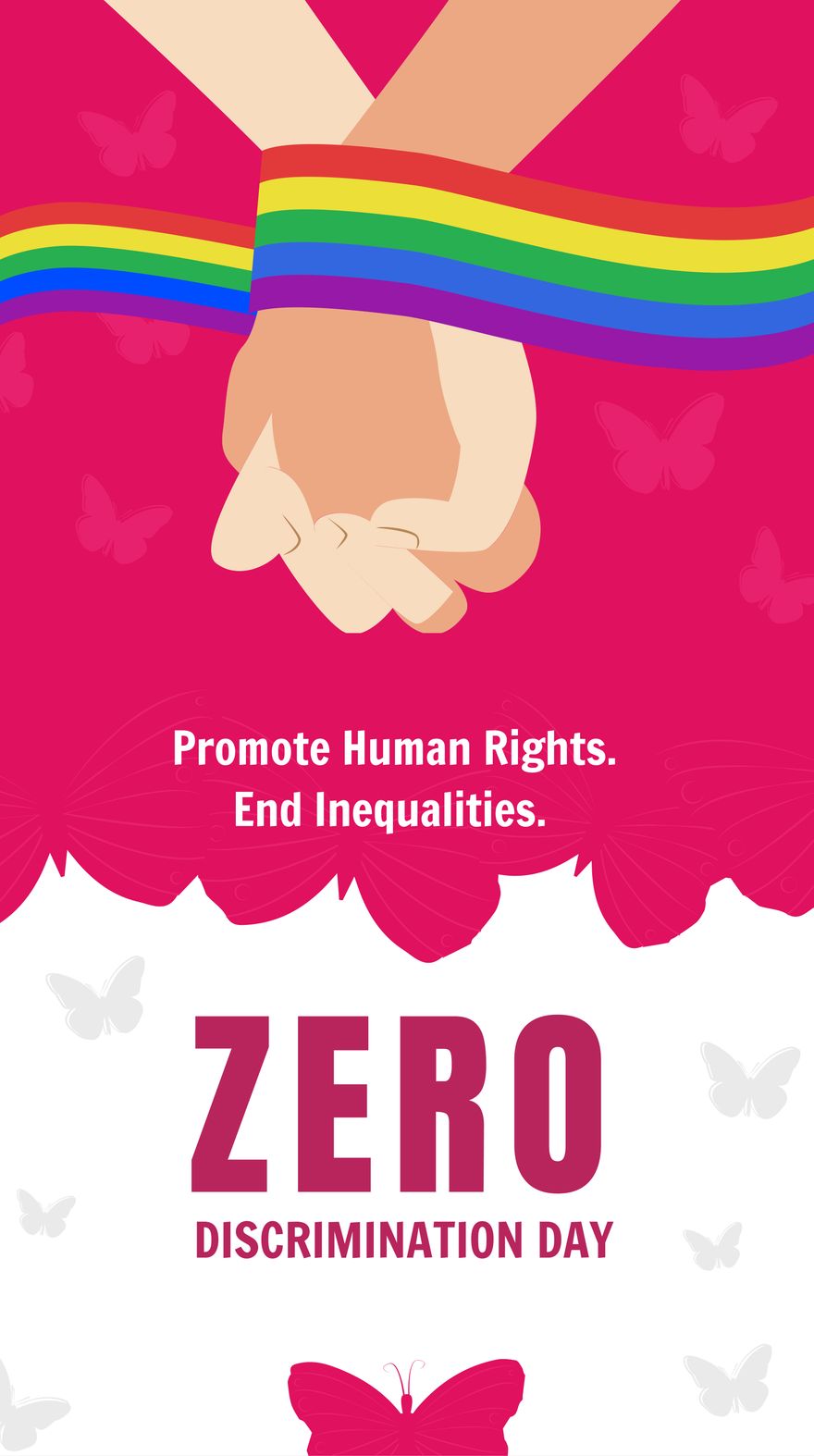 Zero Discrimination Day Flyer Background Zero Discrimination Day Flyer Background