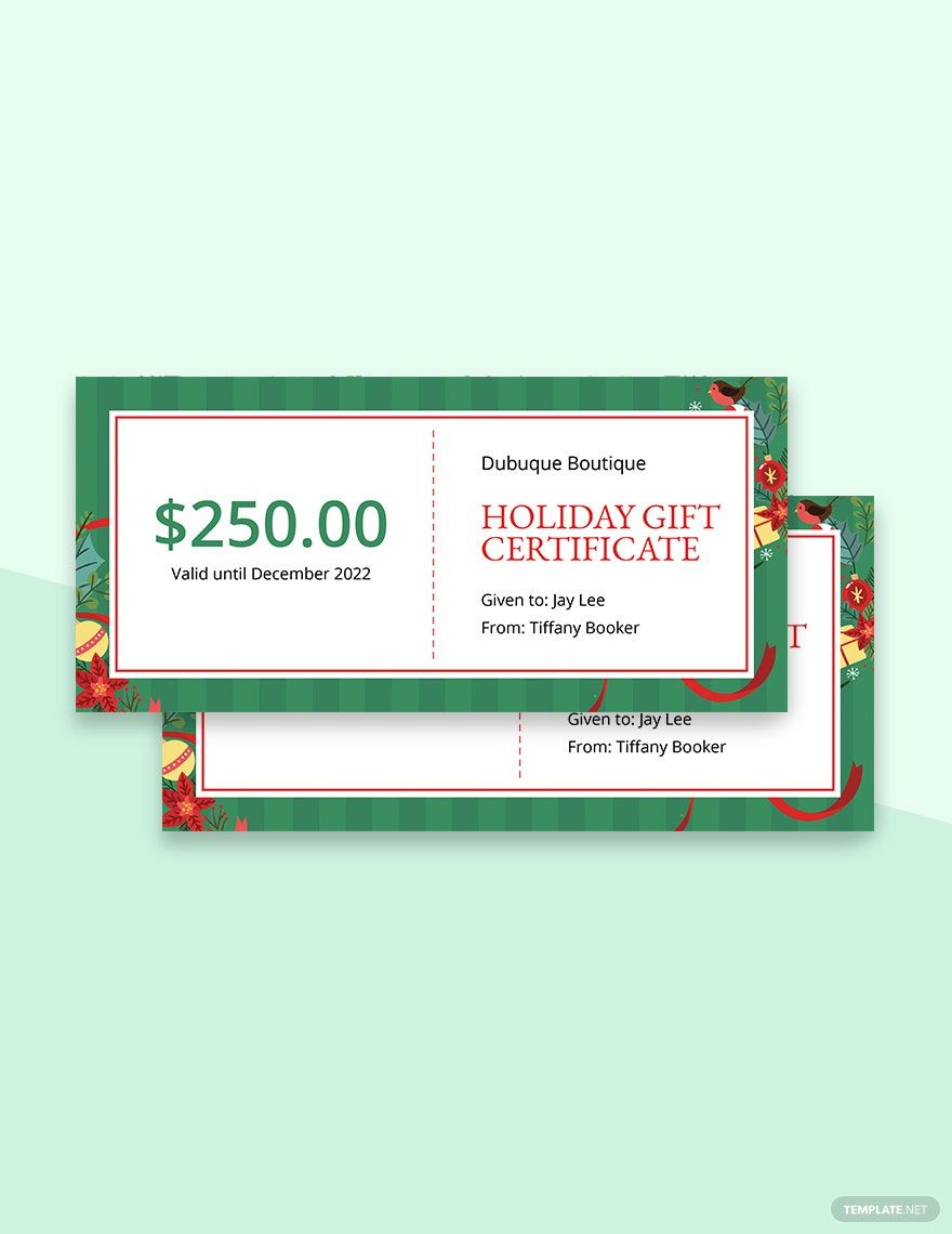 Creative Holiday Gift Certificate Template Creative Holiday Gift Certificate Template