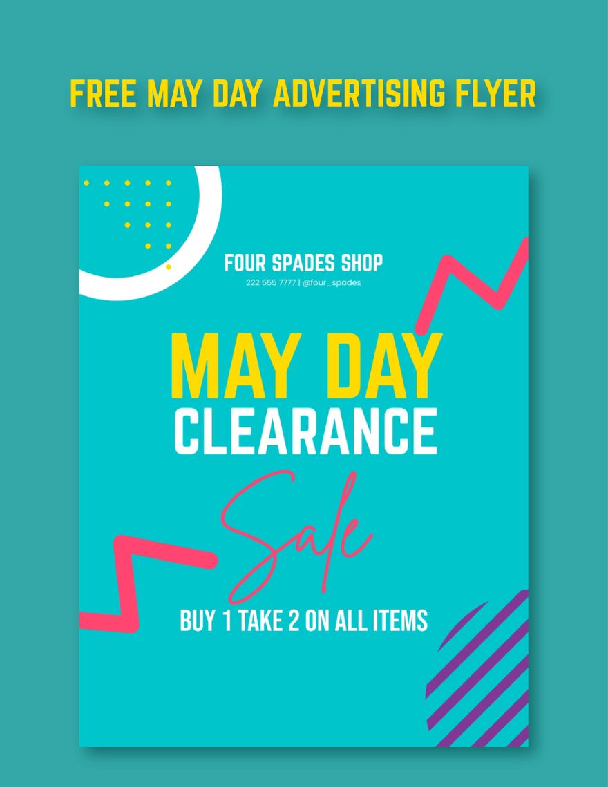 May Day Advertising Flyer May Day Advertising Flyer
