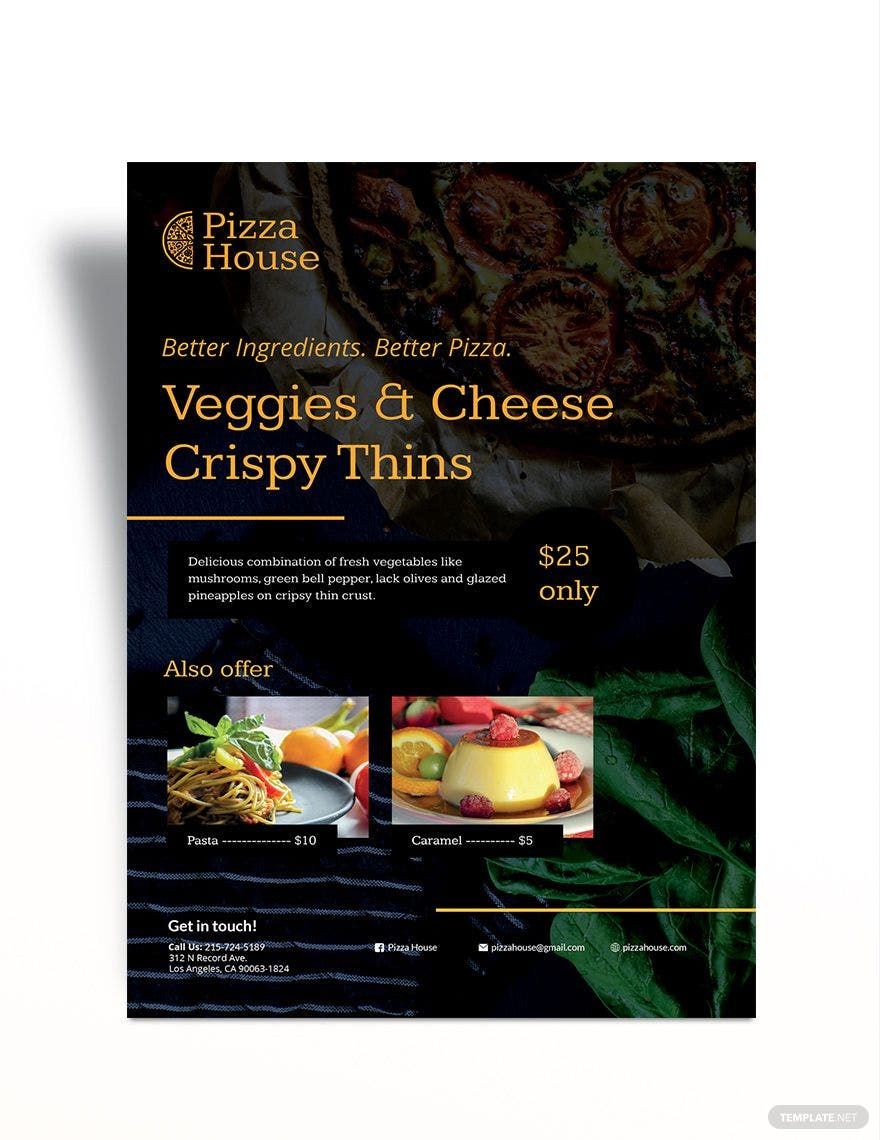 Pizza Flyer Template in InDesign, Pages, Word, Publisher, Illustrator, PSD - Download | Template.net Pizza Flyer Template in InDesign, Pages, Word, Publisher, Illustrator, PSD - Download | Template.net