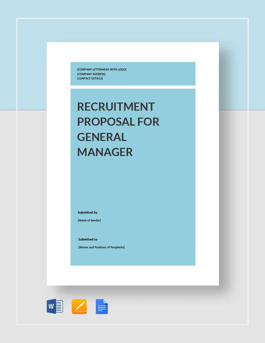 Recruitment Proposal Template in Word, Pages, Google Docs - Download | Template.net Recruitment Proposal Template in Word, Pages, Google Docs - Download | Template.net