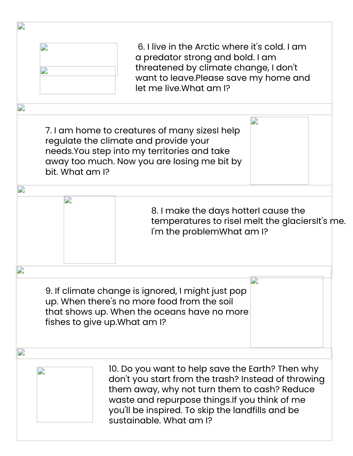 Free Climate Change Riddle Template to Edit Online Free Climate Change Riddle Template to Edit Online