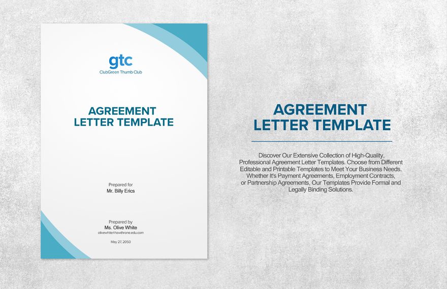Agreement Letter Template in Word, Google Docs - Download | Template.net Agreement Letter Template in Word, Google Docs - Download | Template.net