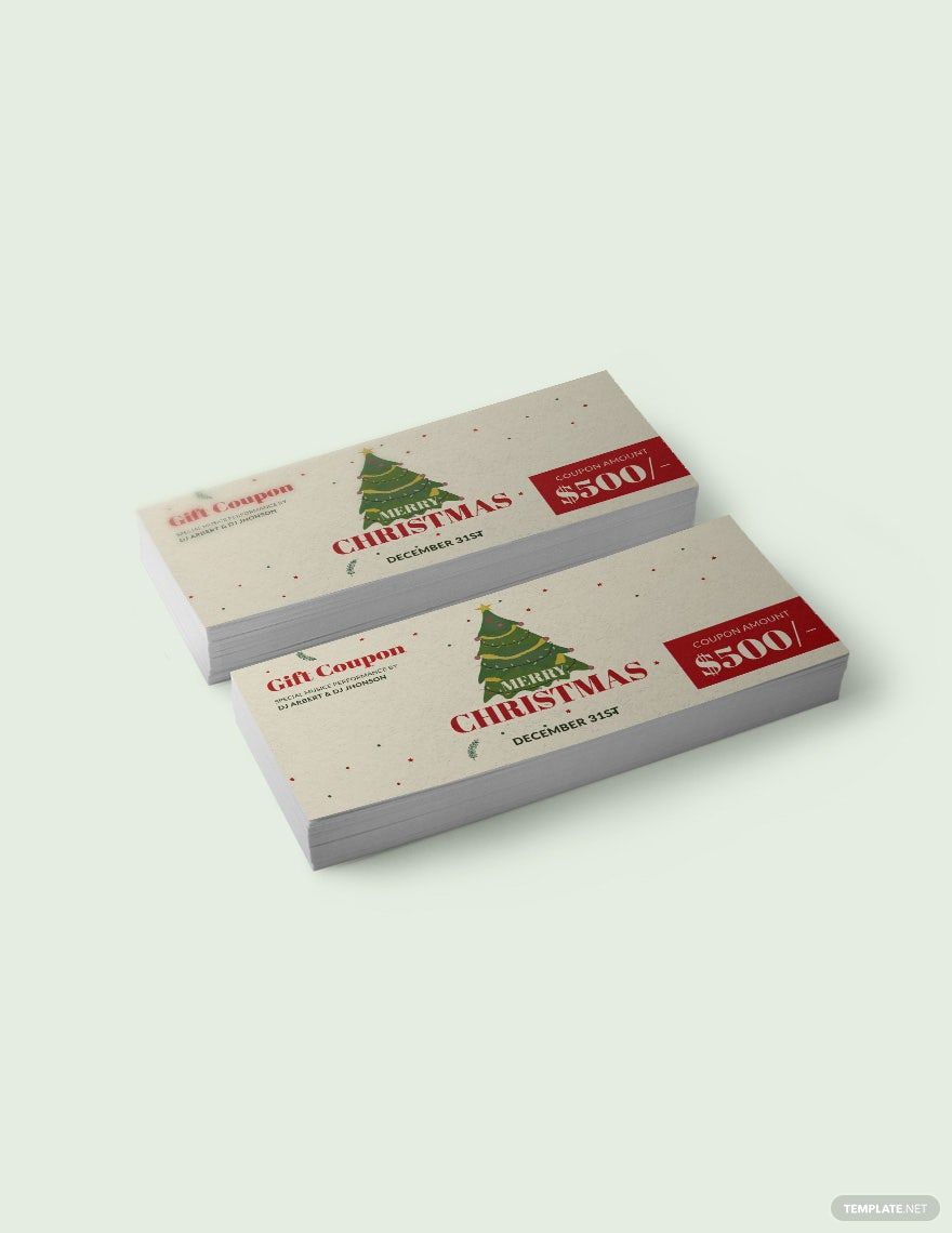 Christmas Gift Coupon Template Christmas Gift Coupon Template