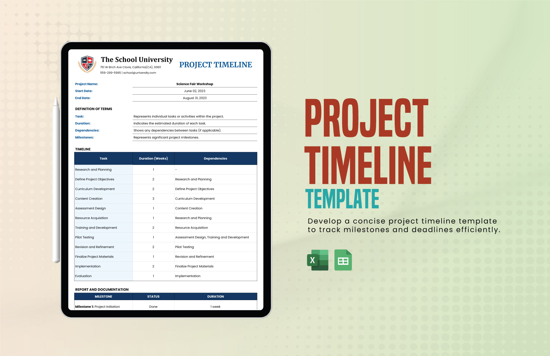 Project Timeline Template Project Timeline Template