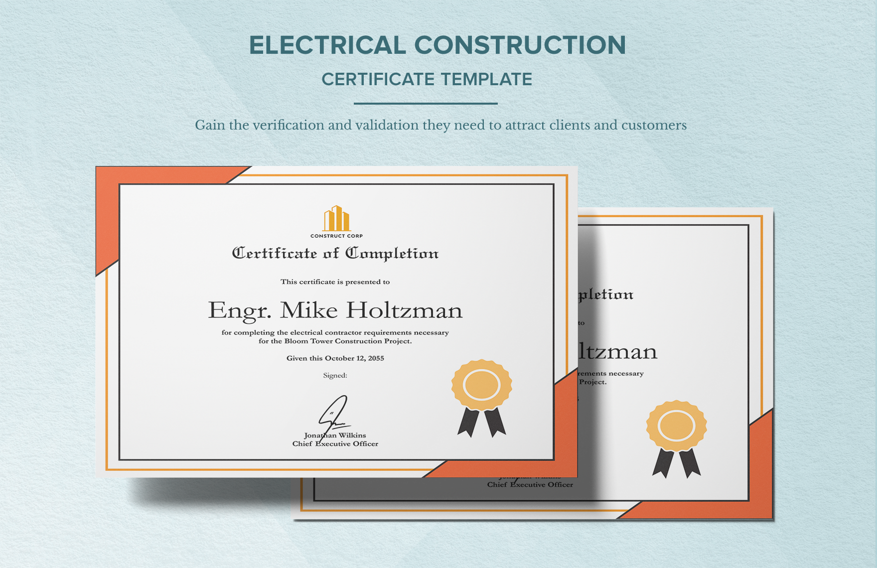 Electrical Construction Certificate Template in Illustrator, PNG, SVG, Word, PSD, PDF - Download | Template.net Electrical Construction Certificate Template in Illustrator, PNG, SVG, Word, PSD, PDF - Download | Template.net