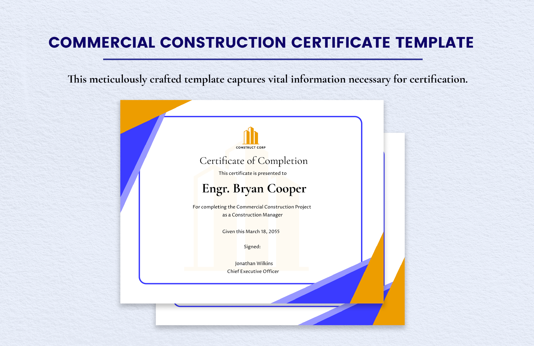 Commercial Construction Certificate in PNG, Illustrator, PSD, SVG, Word - Download | Template.net Commercial Construction Certificate in PNG, Illustrator, PSD, SVG, Word - Download | Template.net