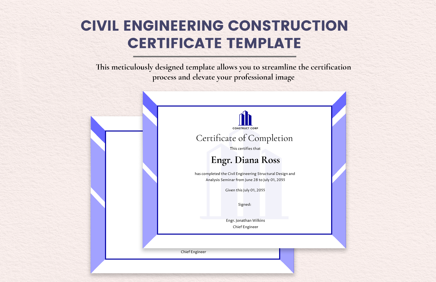 Civil Engineering Construction Certificate in Illustrator, PSD, SVG, PNG, Word - Download | Template.net Civil Engineering Construction Certificate in Illustrator, PSD, SVG, PNG, Word - Download | Template.net