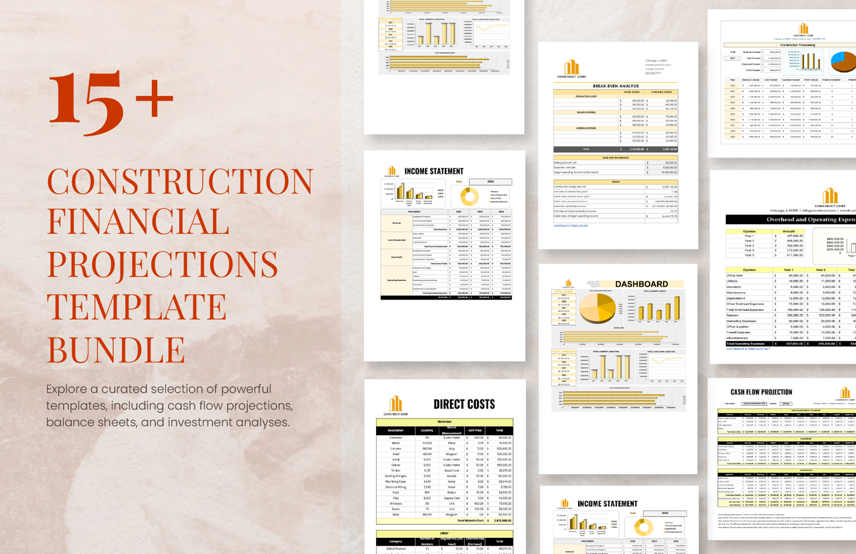 15+ Construction Financial Projections Template Bundle in Excel, Google Sheets - Download | Template.net 15+ Construction Financial Projections Template Bundle in Excel, Google Sheets - Download | Template.net