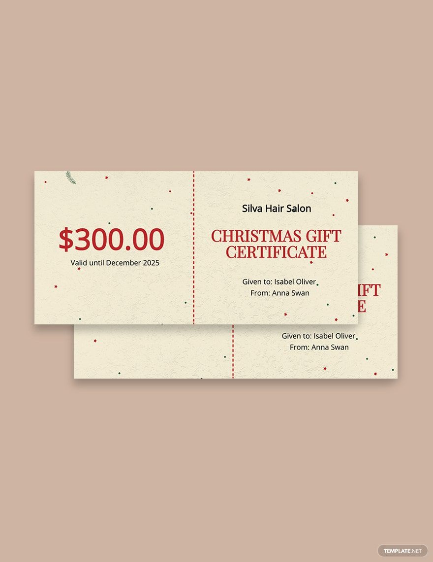 Minimal Christmas Gift Certificate Template in Word, PSD, Pages, Publisher, Google Docs - Download | Template.net Minimal Christmas Gift Certificate Template in Word, PSD, Pages, Publisher, Google Docs - Download | Template.net