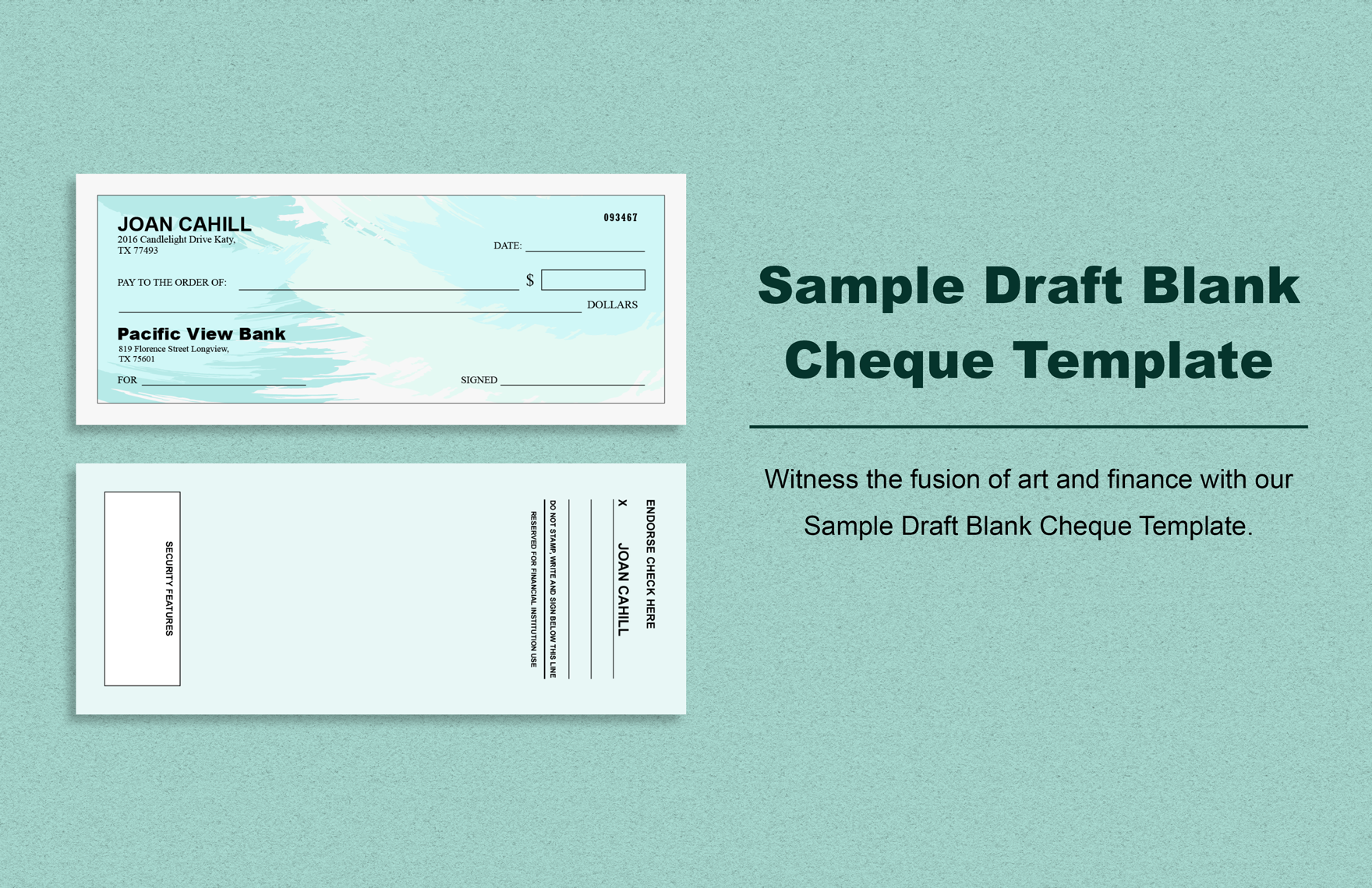Sample Draft Blank Cheque Template Sample Draft Blank Cheque Template