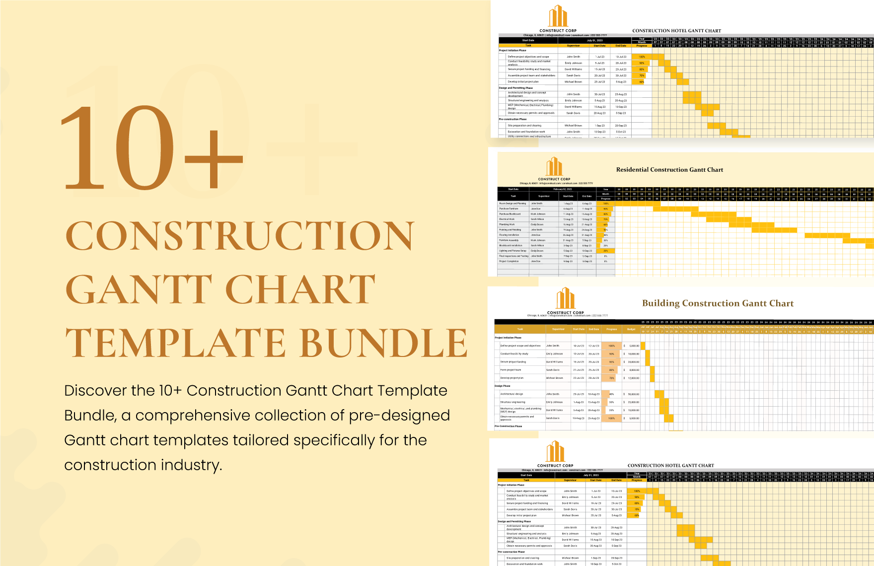 10+ Construction Gantt Chart Template Bundle 10+ Construction Gantt Chart Template Bundle