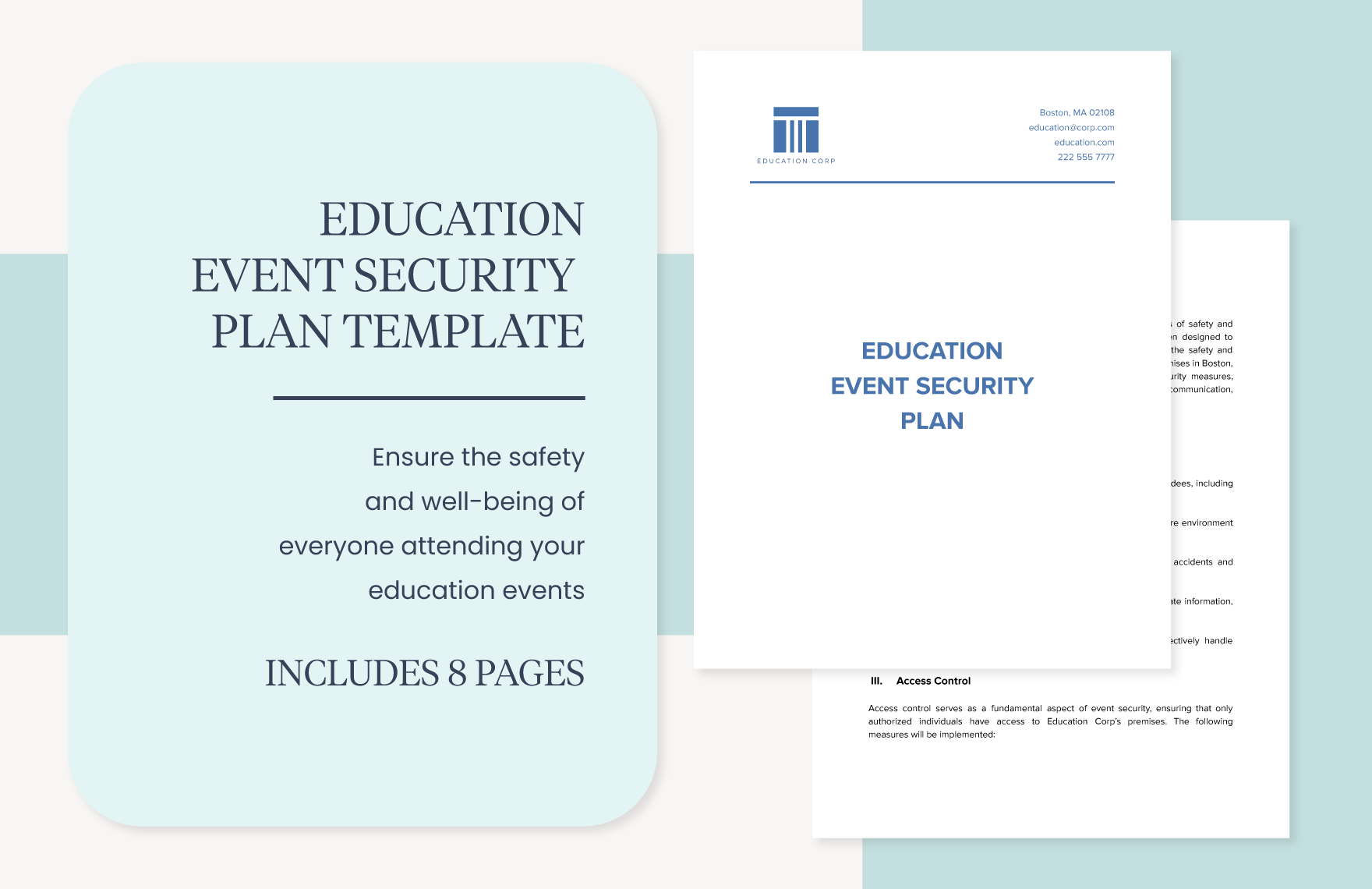 Education Event Security Plan Template Education Event Security Plan Template
