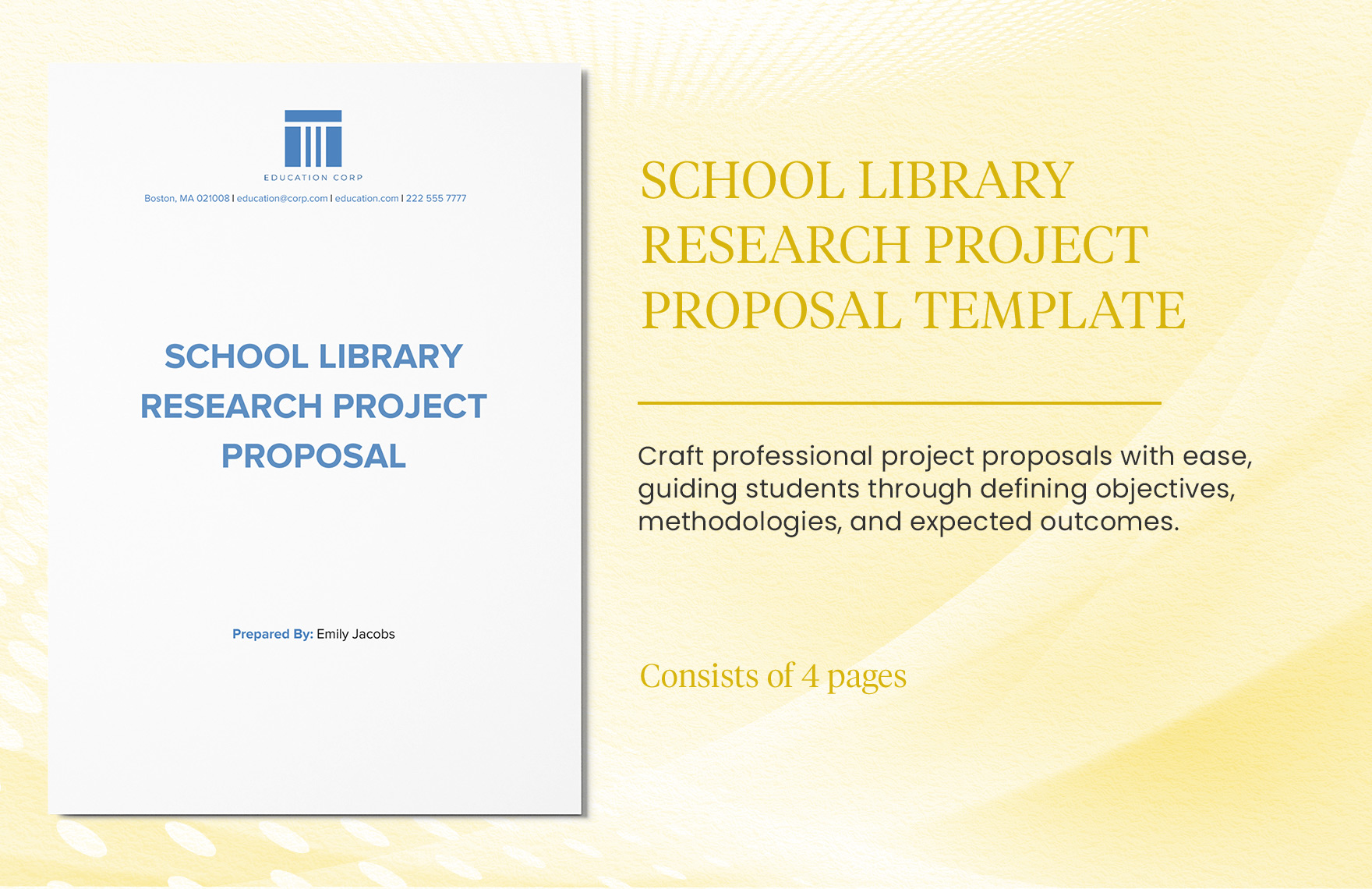 School Library Research Project Proposal Template School Library Research Project Proposal Template