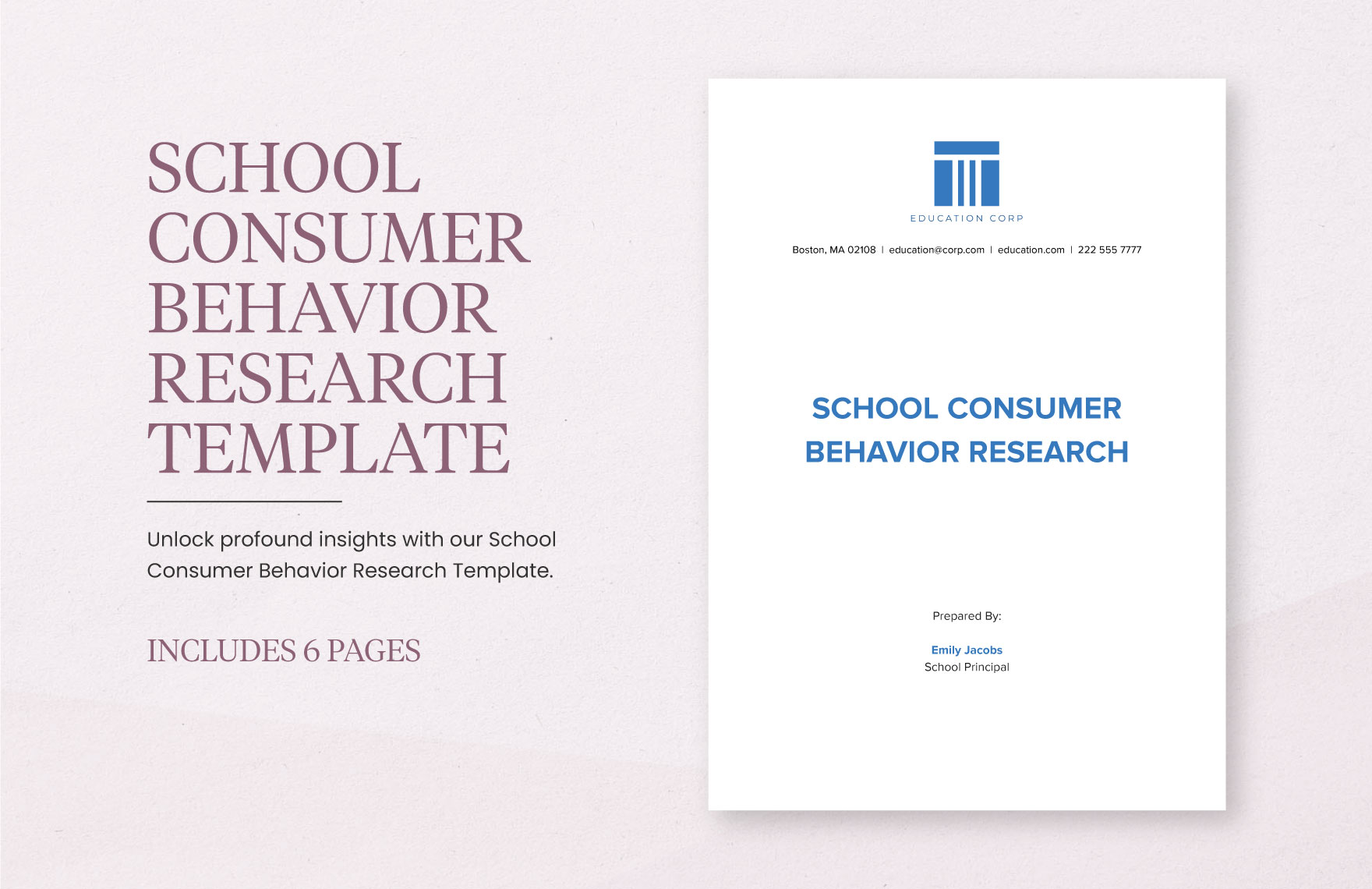 School Consumer Behavior Research Template School Consumer Behavior Research Template