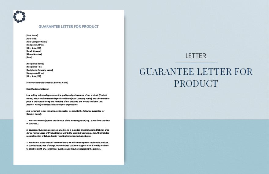 Guarantee letter for product in Word, Google Docs, Pages - Download | Template.net Guarantee letter for product in Word, Google Docs, Pages - Download | Template.net