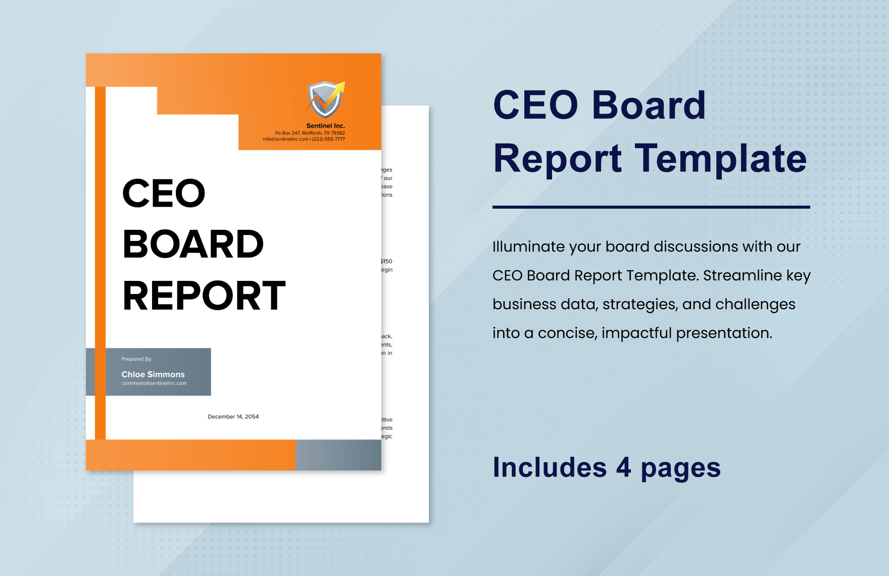 CEO Board Report Template in Word, PDF, Google Docs - Download | Template.net CEO Board Report Template in Word, PDF, Google Docs - Download | Template.net