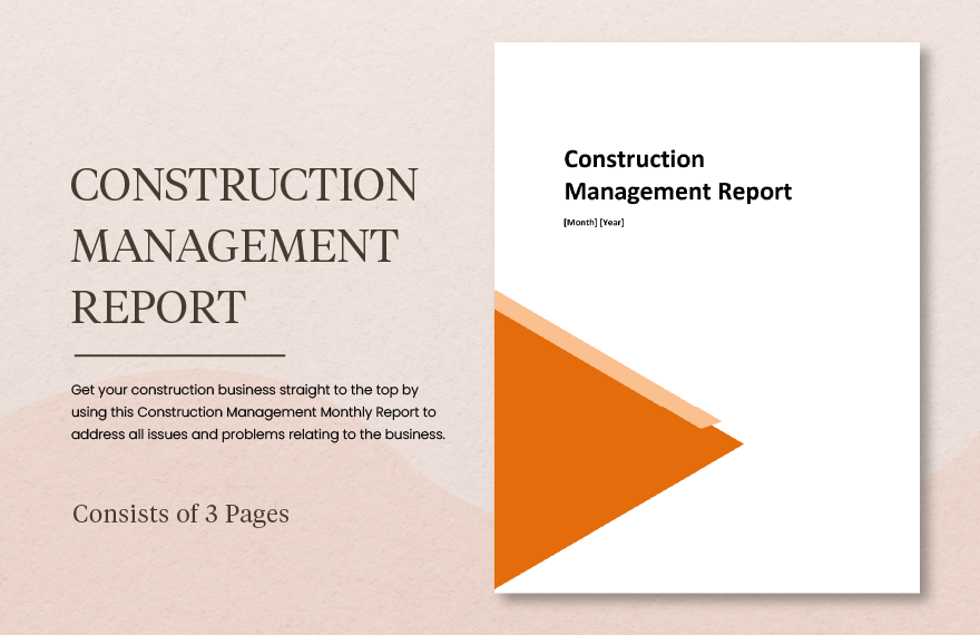 Construction Management Report Template Construction Management Report Template