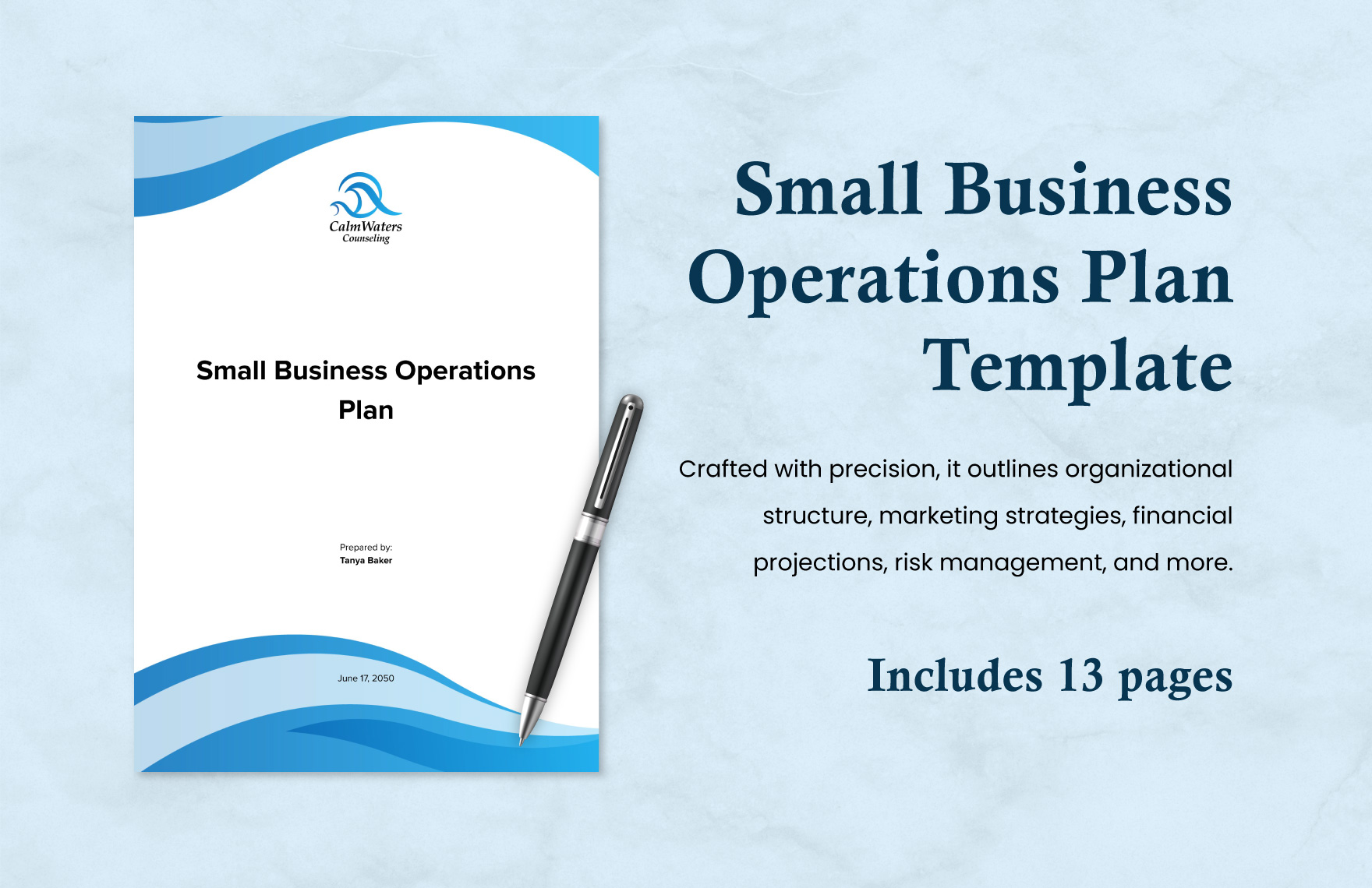 Small Business Operations Plan Template Small Business Operations Plan Template
