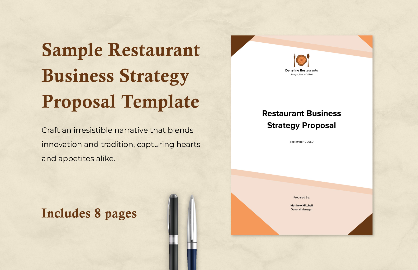 Sample Restaurant Business Strategy Proposal Template Sample Restaurant Business Strategy Proposal Template