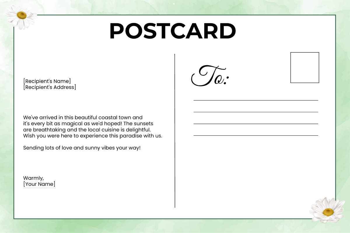 Postcard Template in Word, PDF, Illustrator, Photoshop - Download | Template.net Postcard Template in Word, PDF, Illustrator, Photoshop - Download | Template.net
