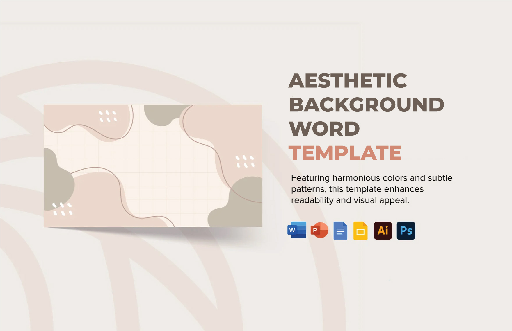 Aesthetic Background Word Template Aesthetic Background Word Template