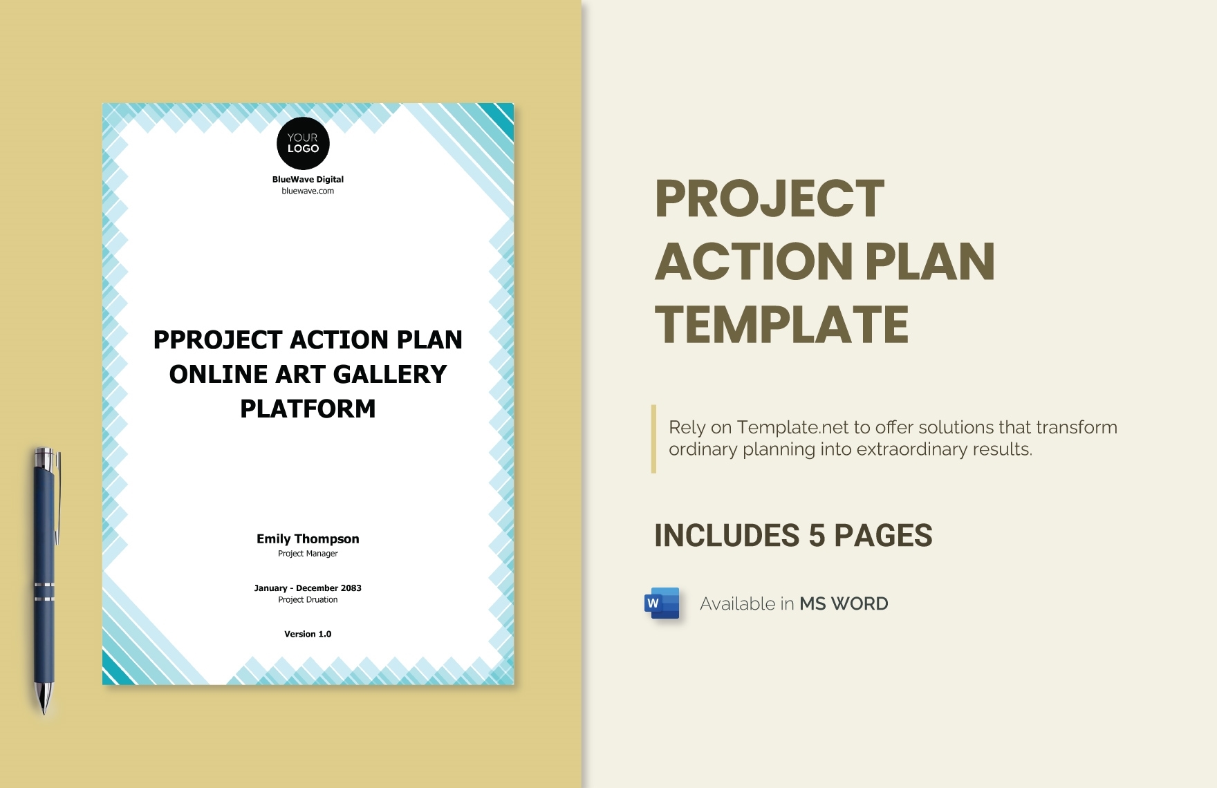 Project Action Plan Template Project Action Plan Template