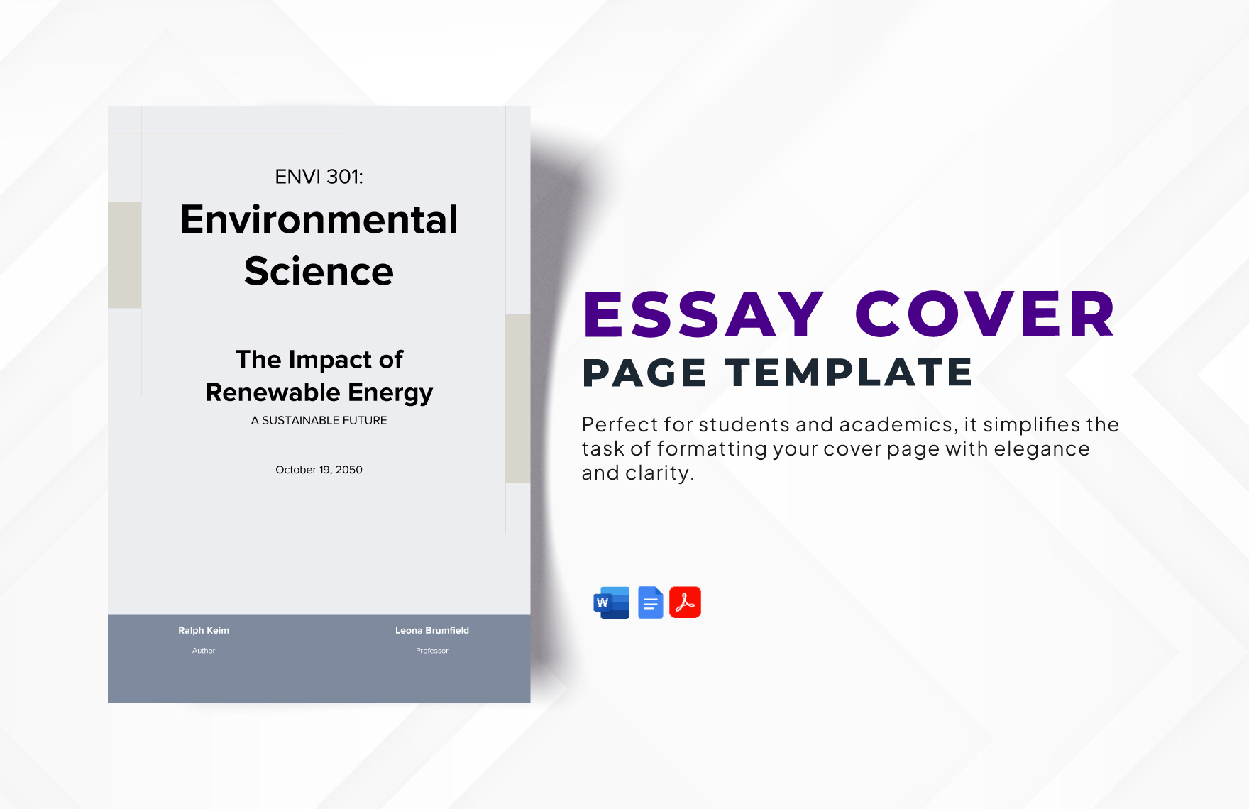 Essay Cover Page Template Essay Cover Page Template