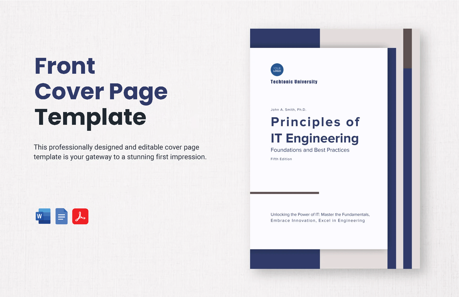 Front Cover Page Template Front Cover Page Template