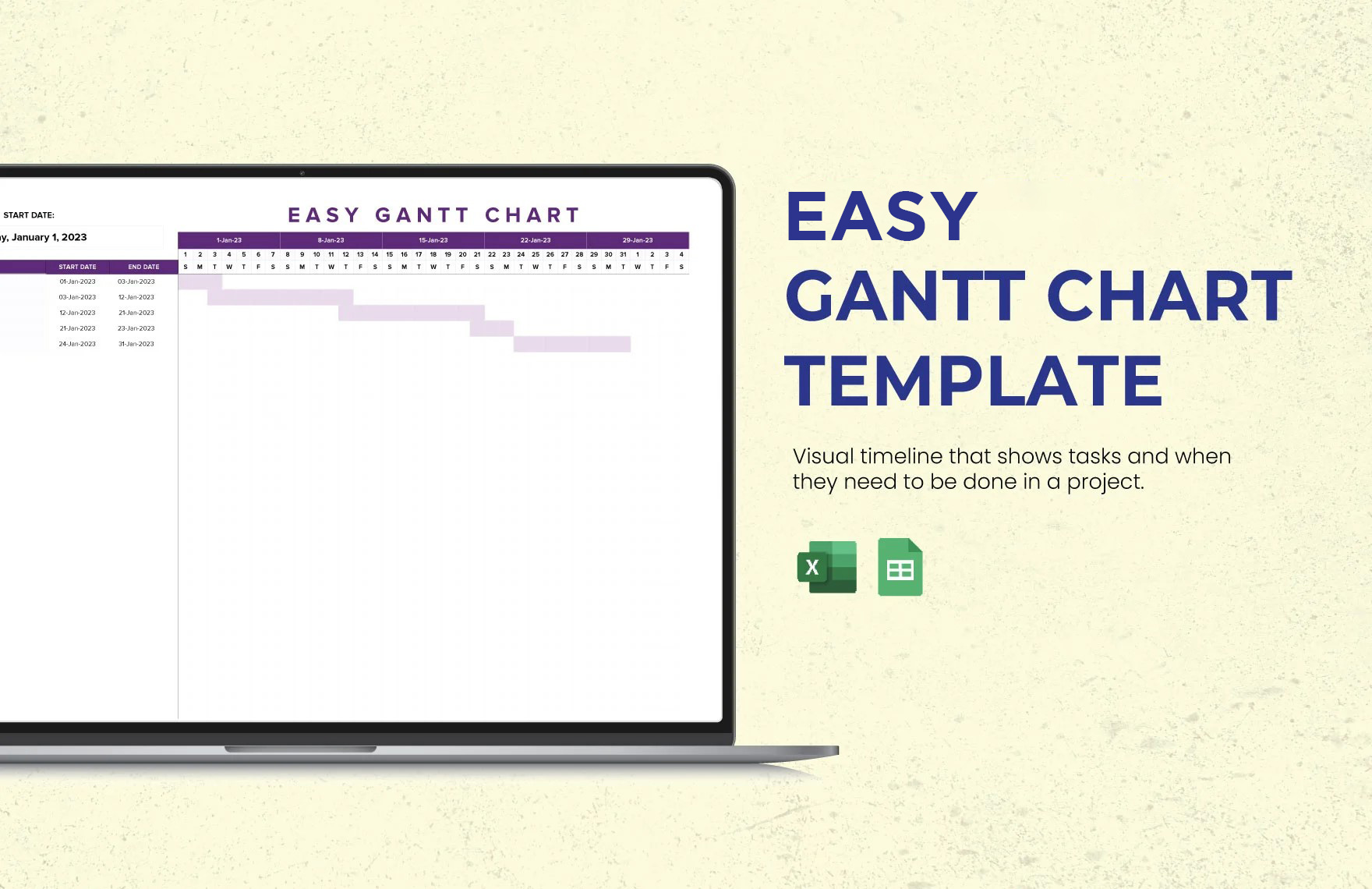 Easy Gantt Chart Template Easy Gantt Chart Template