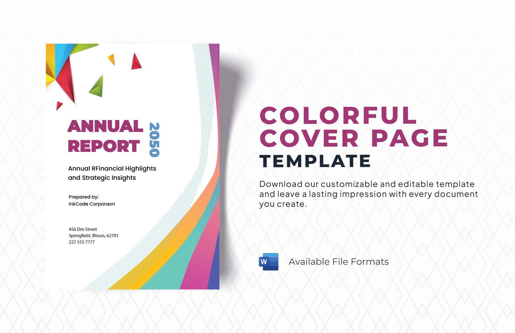 Colorful Cover Page Template Colorful Cover Page Template