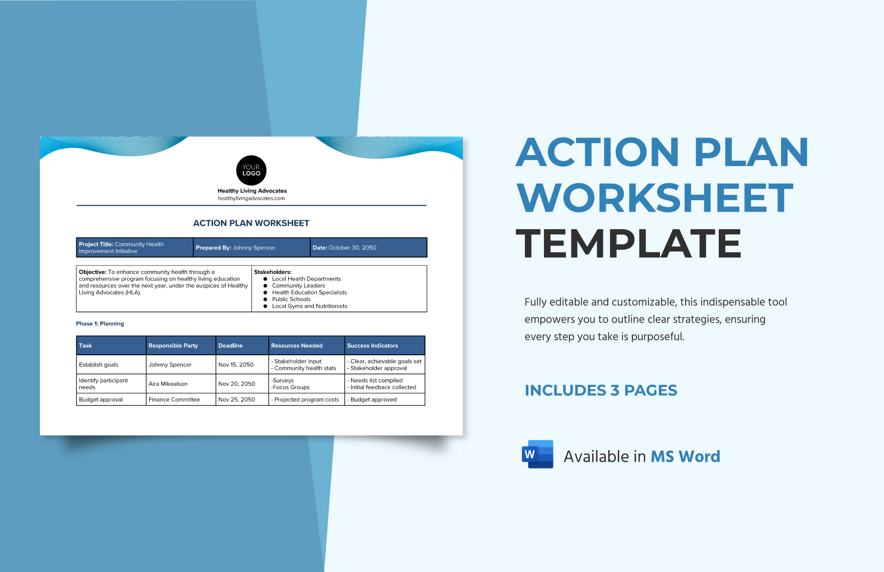 Action Plan Worksheet Template Action Plan Worksheet Template