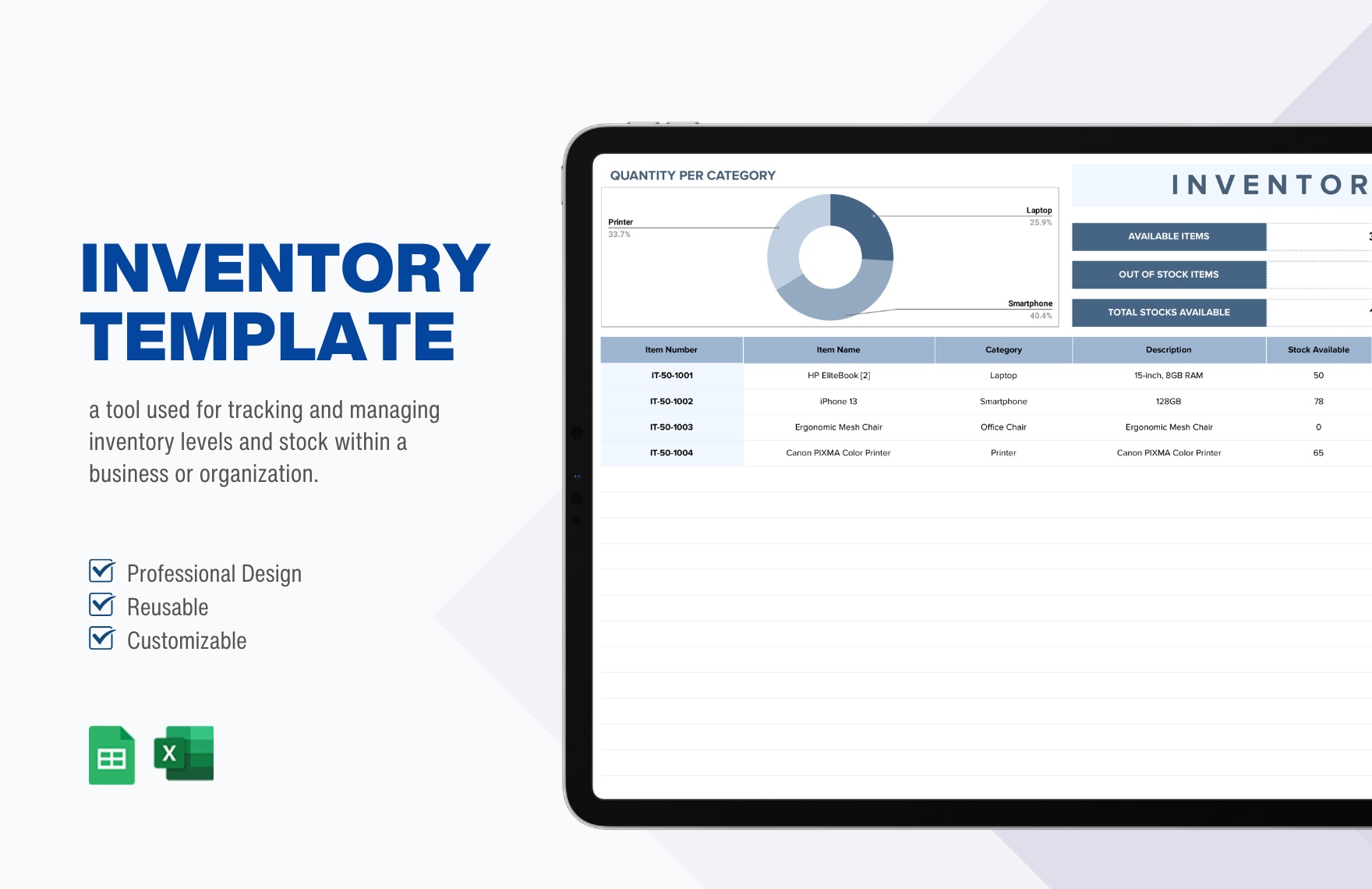 Inventory Template Inventory Template