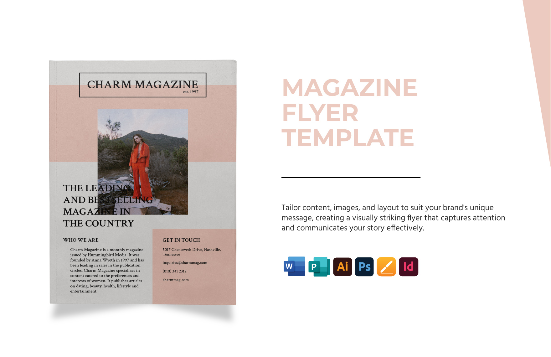 Magazine Flyer Template in Illustrator, Publisher, Pages, Word, InDesign, PSD - Download | Template.net Magazine Flyer Template in Illustrator, Publisher, Pages, Word, InDesign, PSD - Download | Template.net