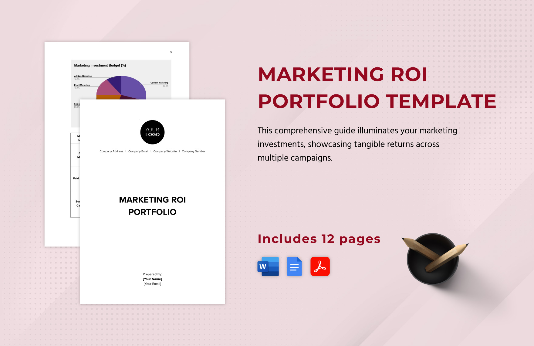 Marketing ROI Portfolio Template Marketing ROI Portfolio Template