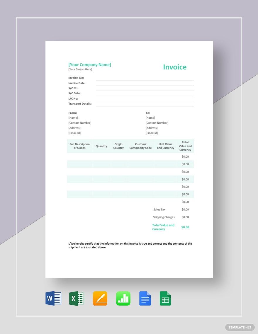Simple Proforma Invoice Template Simple Proforma Invoice Template