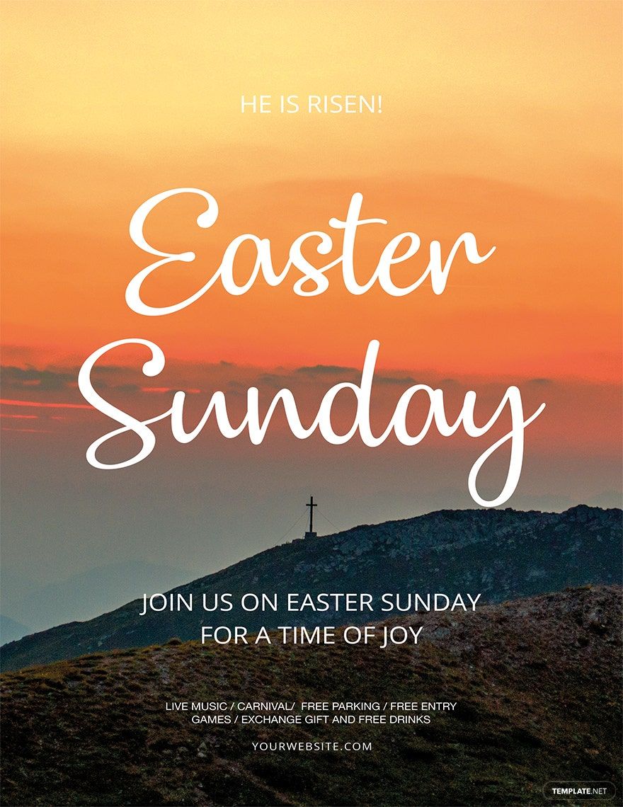 Creative Easter Sunday Flyer Template Creative Easter Sunday Flyer Template