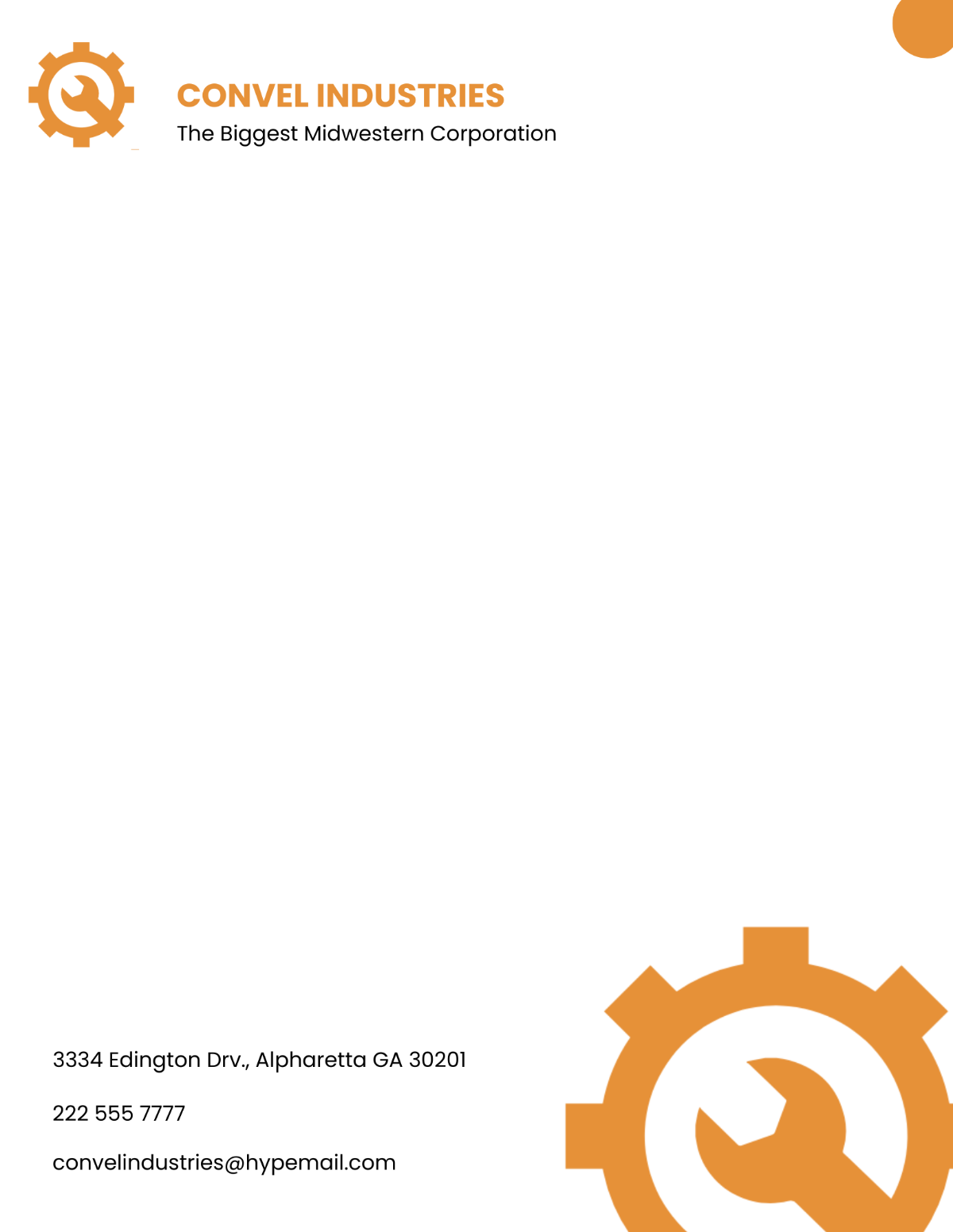 Industrial Letterhead Template