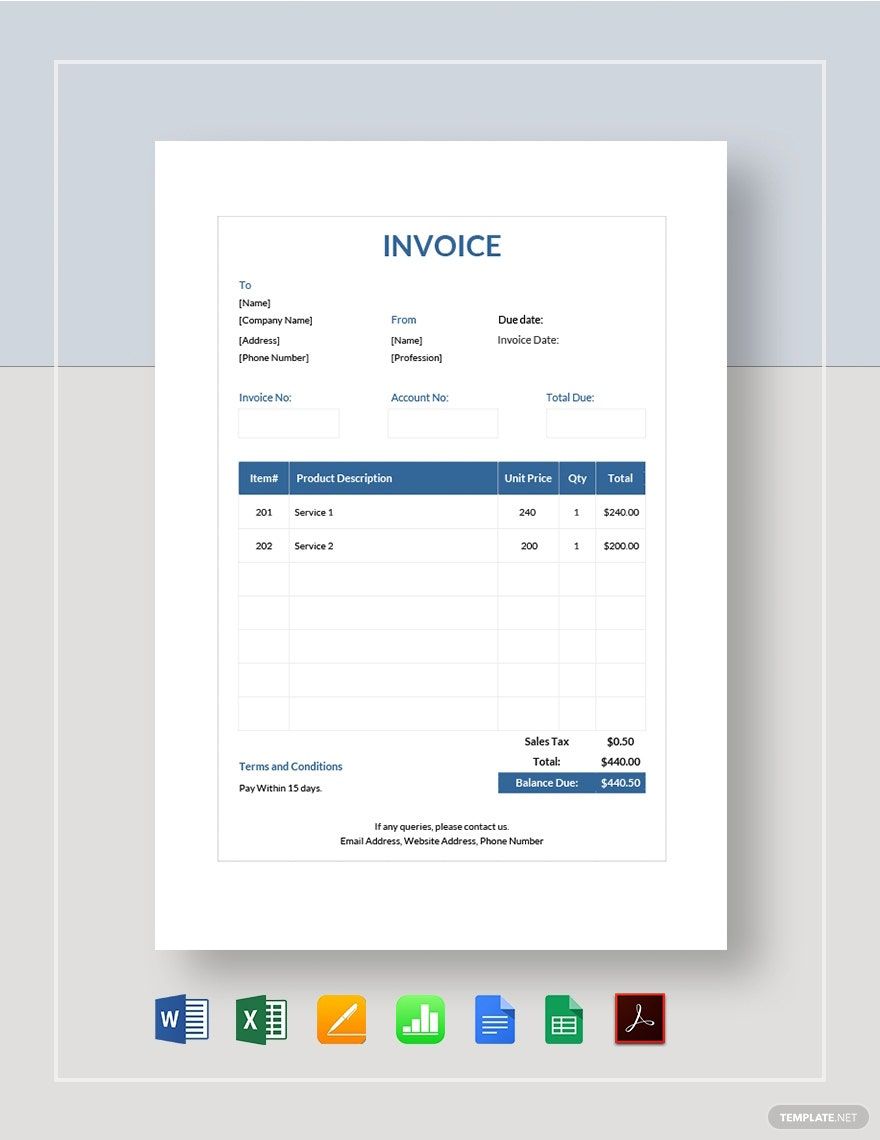 Simple Tax Invoice Template Simple Tax Invoice Template