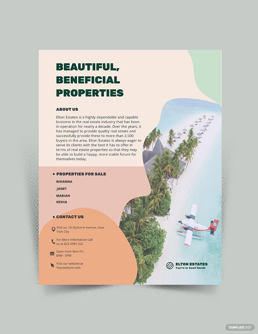 Resort Vacation Rental Flyer Template in InDesign, Pages, Word, Google Docs, Illustrator, PSD, Publisher - Download | Template.net Resort Vacation Rental Flyer Template in InDesign, Pages, Word, Google Docs, Illustrator, PSD, Publisher - Download | Template.net