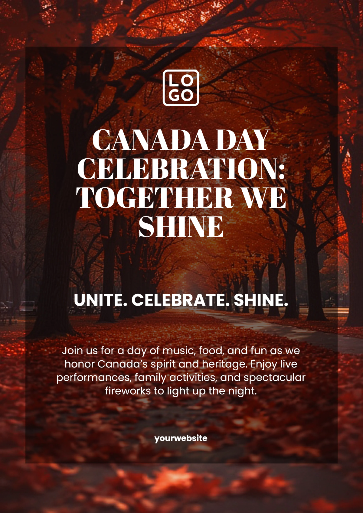 Free Canada Day Event Poster Template to Edit Online Free Canada Day Event Poster Template to Edit Online