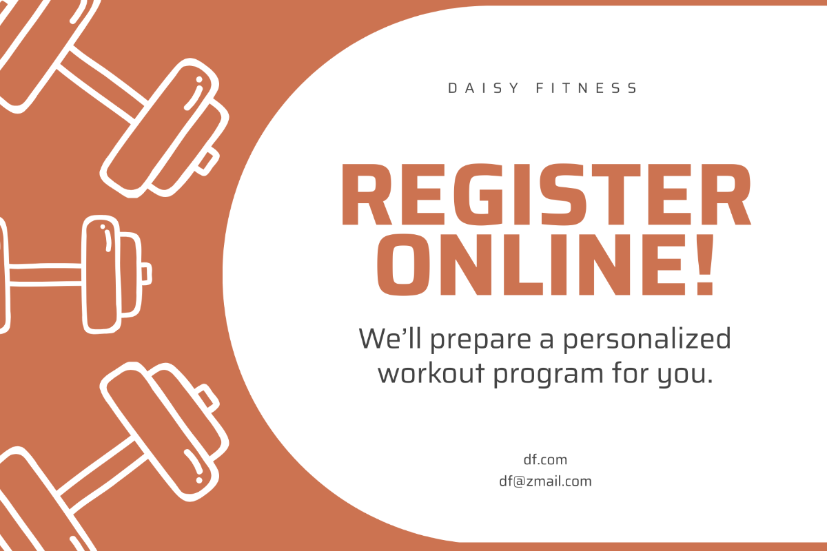 Free Online Workout Program Postcard Template to Edit Online Free Online Workout Program Postcard Template to Edit Online