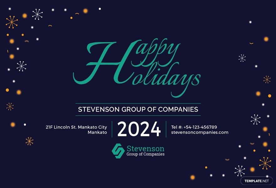 Business Holiday Postcard Template Business Holiday Postcard Template