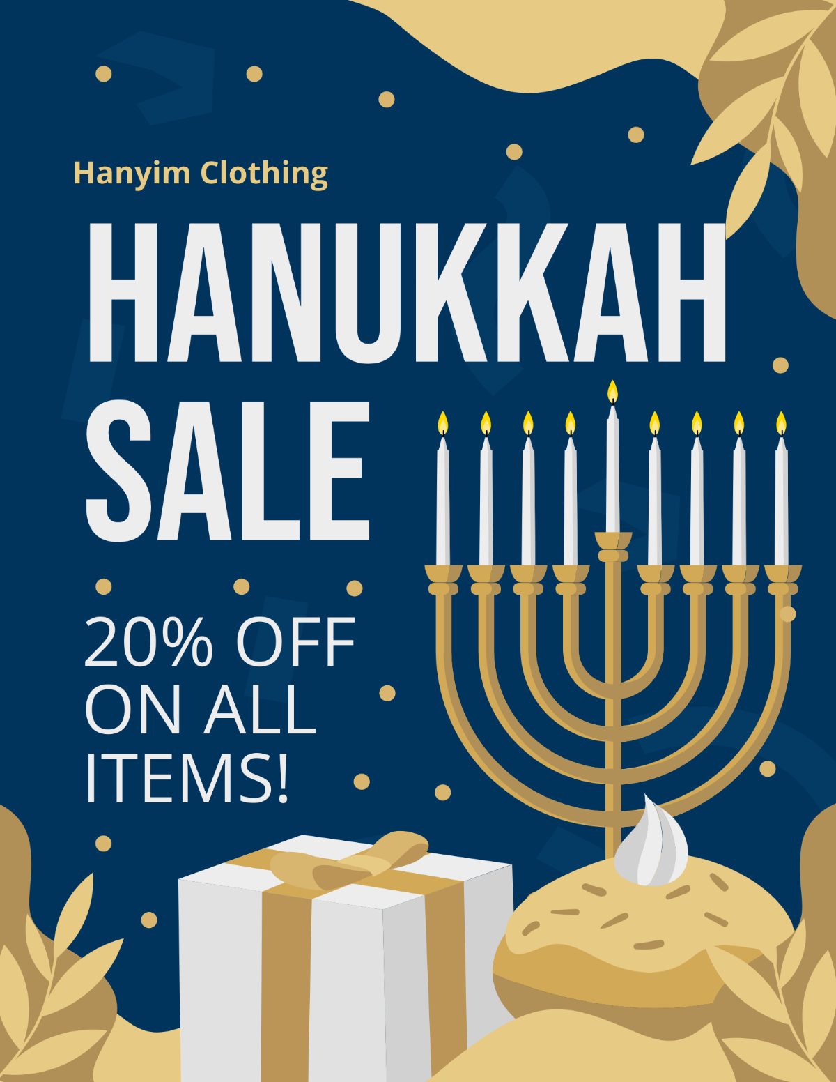 Free Hanukkah Sale Flyer Template to Edit Online Free Hanukkah Sale Flyer Template to Edit Online