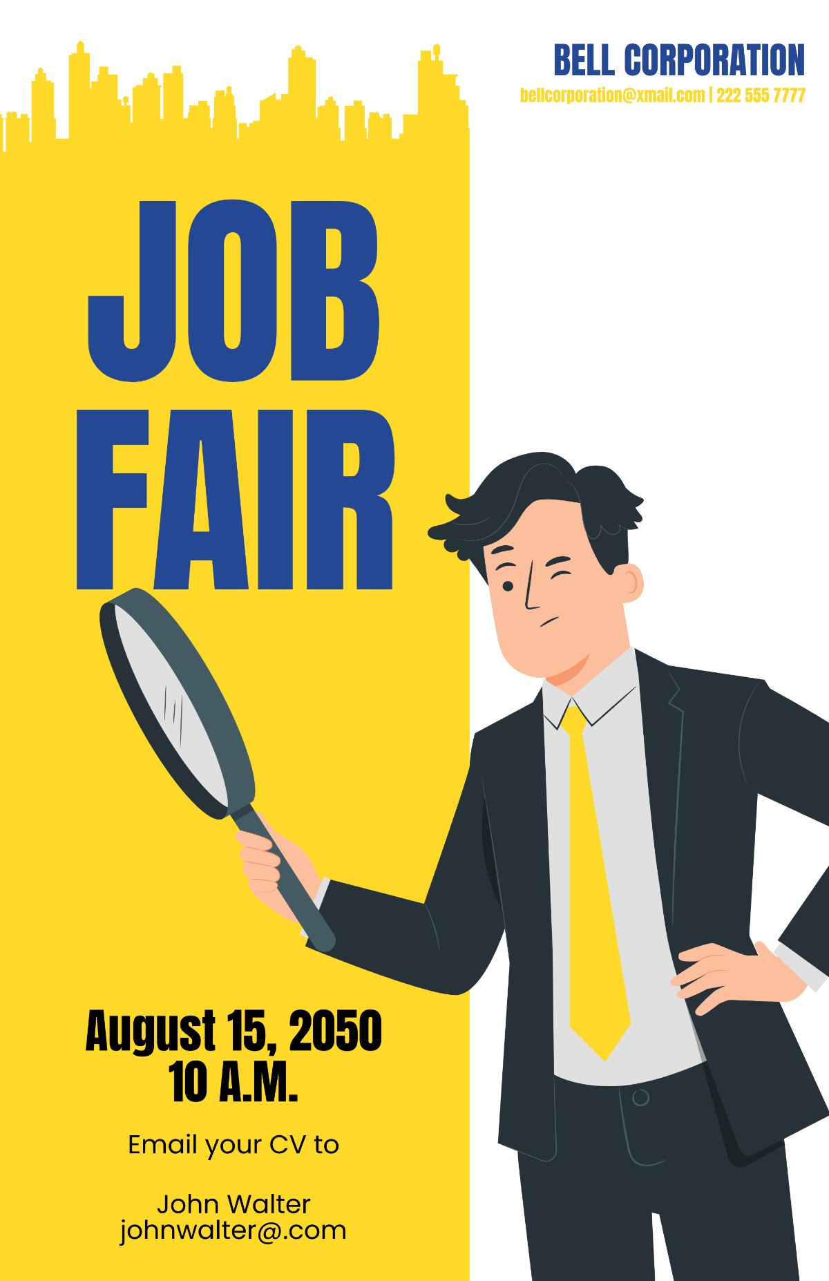 Free Job Fair Poster Template to Edit Online Free Job Fair Poster Template to Edit Online