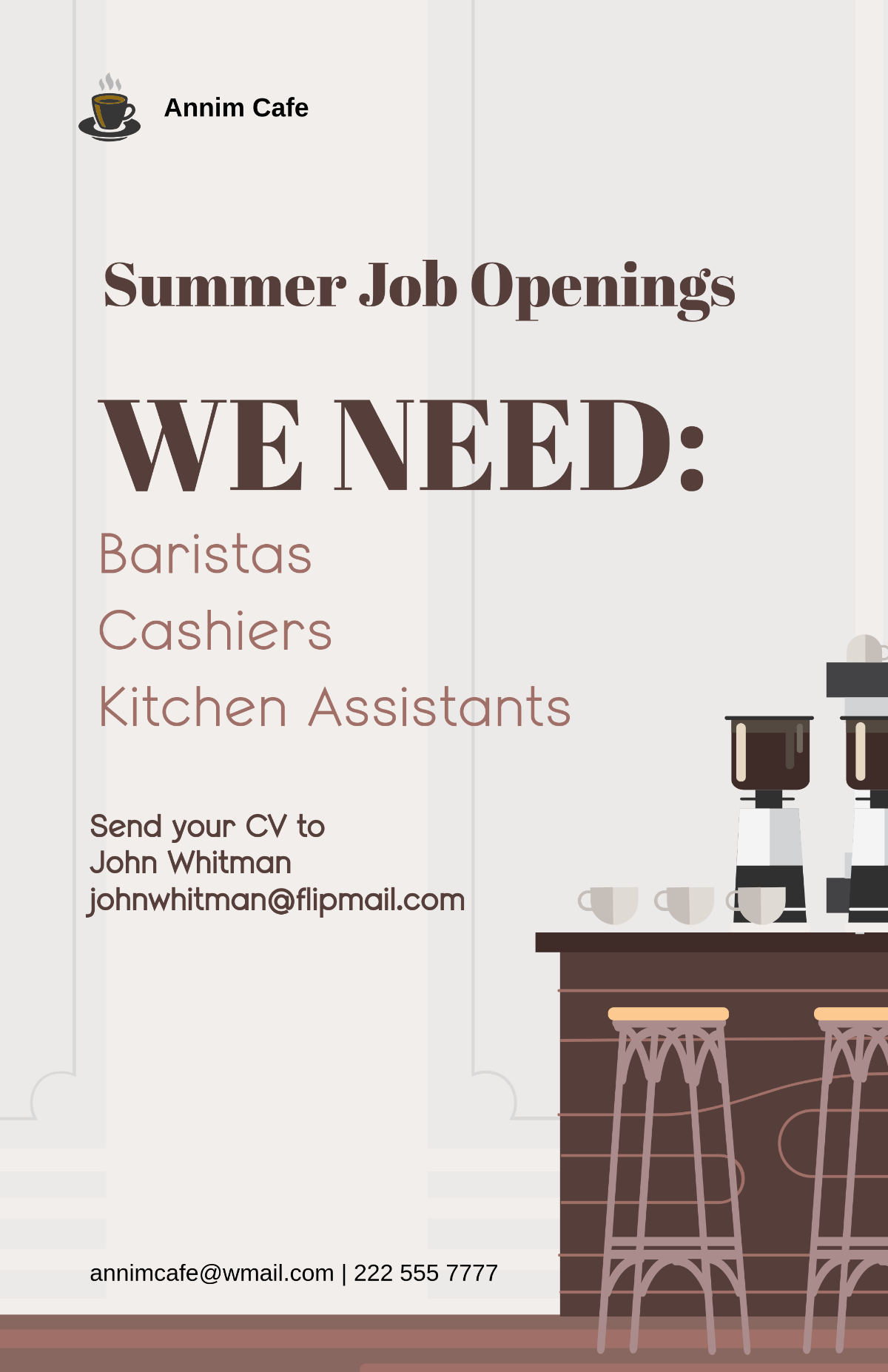 Free Summer Job Poster Template to Edit Online Free Summer Job Poster Template to Edit Online